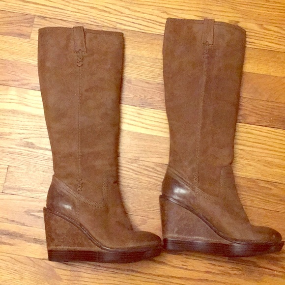 frye paige wedge boots
